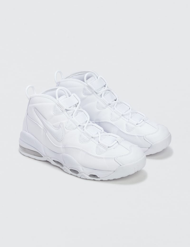 nike air max uptempo 95 triple white