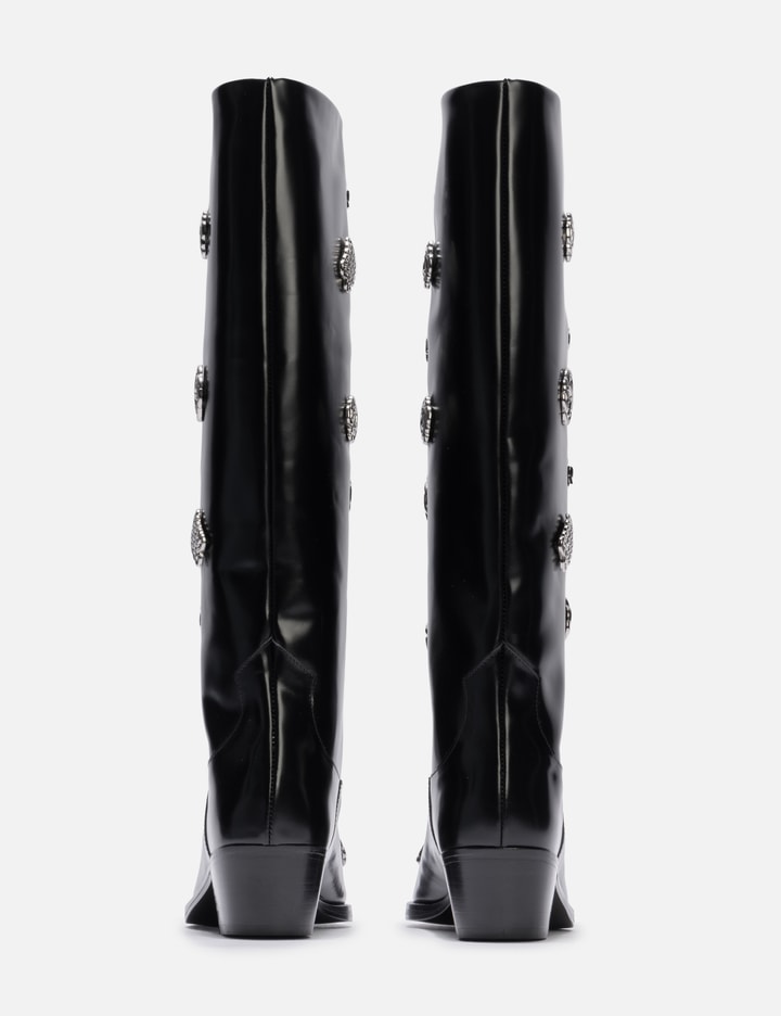 Toga Pulla Calf-High Buffed Leather Boots