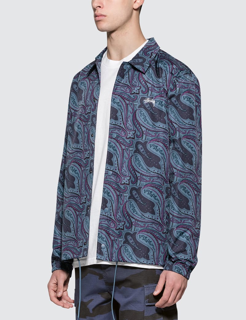 stussy paisley coach jacket