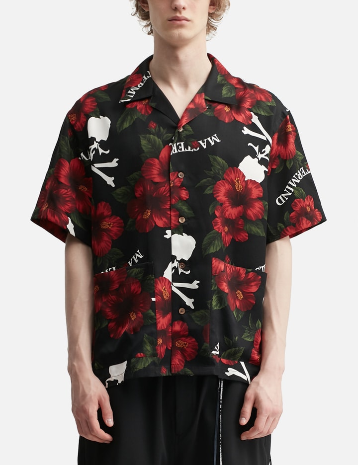 マスターマインド・ワールド Hibiscus Washable Silk SS Shirt