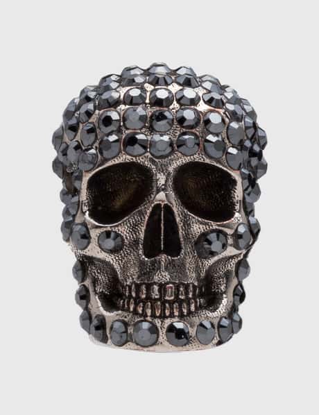 Alexander McQueen Pave Skull Pin Badge