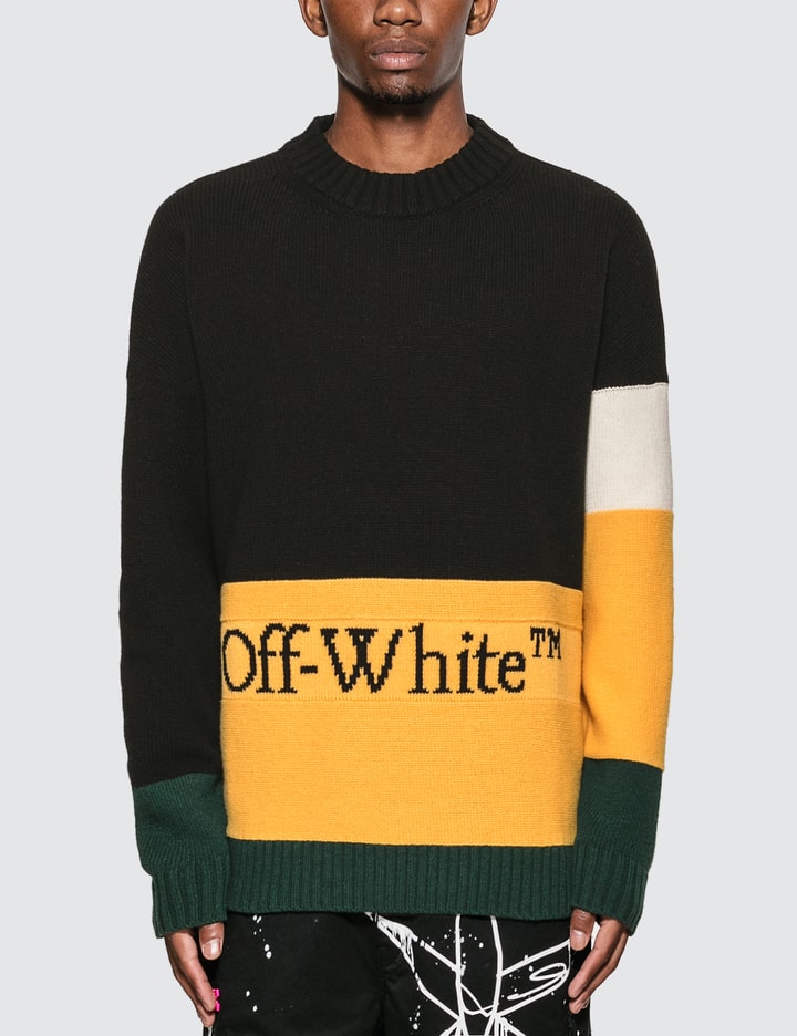 Color Block Crewneck Knitted Sweater Placeholder Image