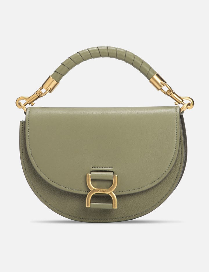 Chloé Marcie Chain Flap Bag In Green
