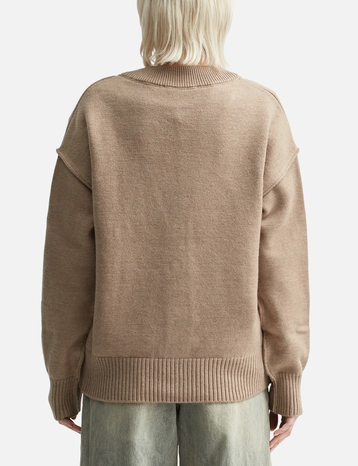Ami Alexandre Mattiussi Red Adc Cardigan In Animal Print