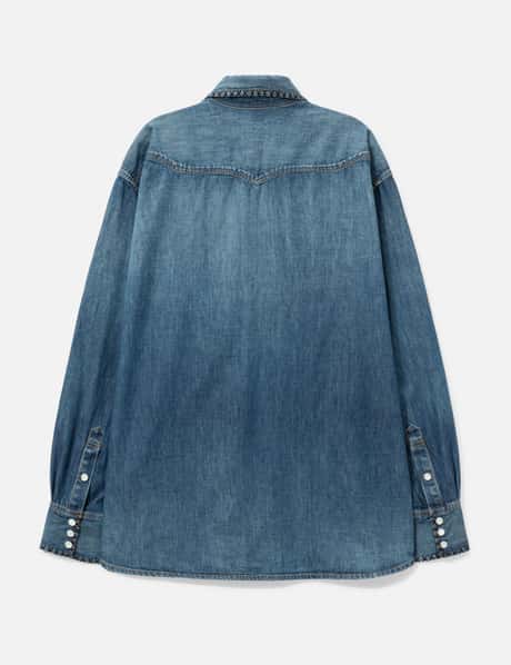 Hand-Embroidered Denim Shirt view 8