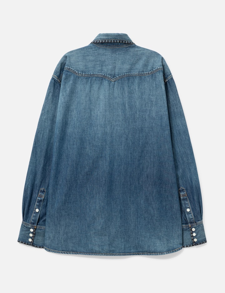 KHOKI Hand-Embroidered Denim Shirt
