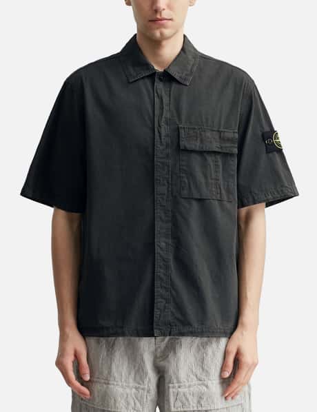 Brushed Organic Cotton Canvas 'Old' Effect Shirt view 10