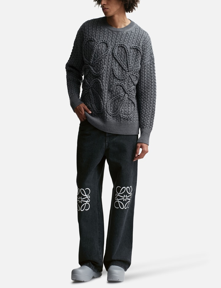 Shop Loewe Wool Sweater In Grey