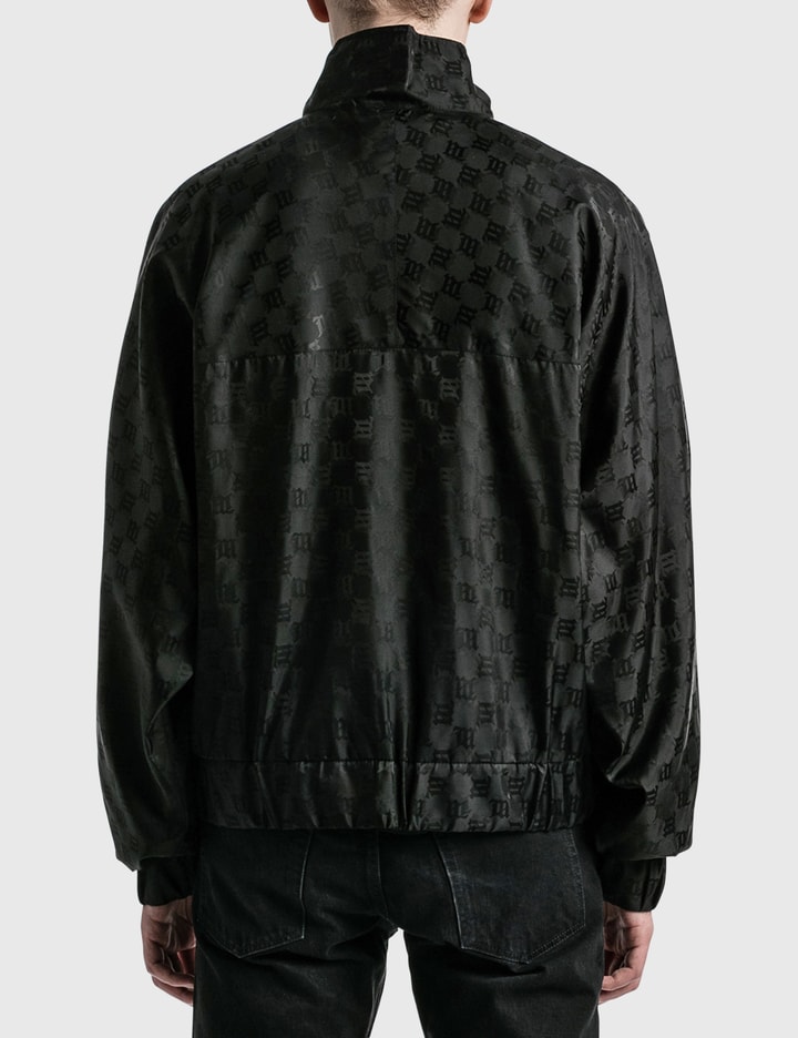 Nylon Monogram Windbreaker Jacket Black