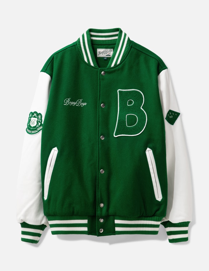 Bogey Boys S4 Holiday Friends & Family Letterman Jacket - Lucky Green S
