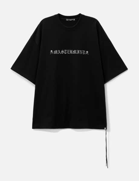 Mastermind Japan 박시 핏 반사 스컬 티셔츠