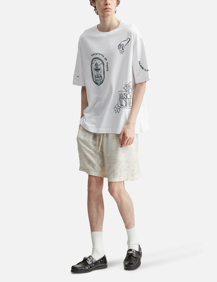메종 키츠네 Art Nouveau Stamps Oversize T-Shirt
