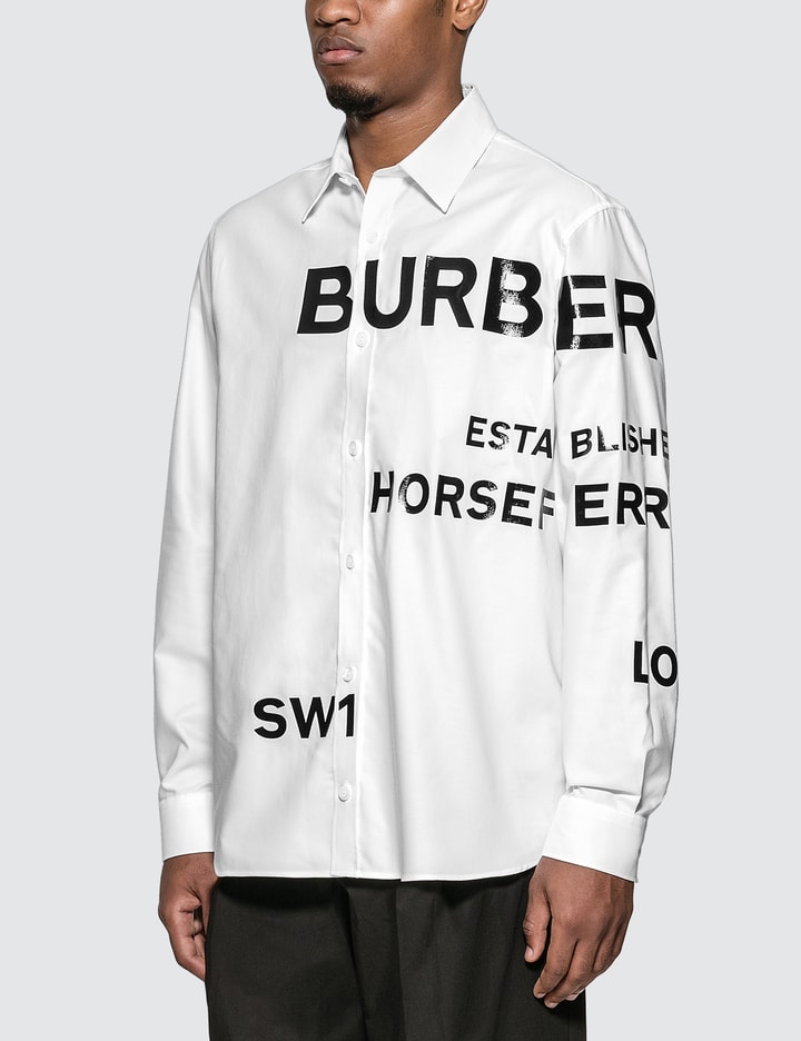 Horseferry Print Cotton Oxford Oversized Shirt Placeholder Image