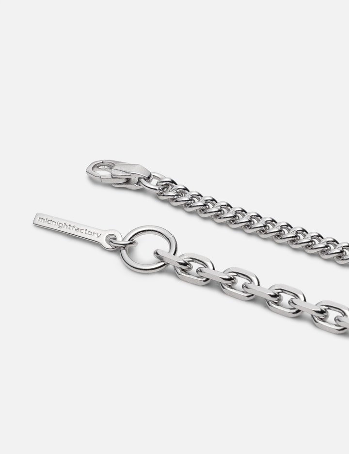 Curb Chain with Cable Silver Chain Bracelet Placeholder Image