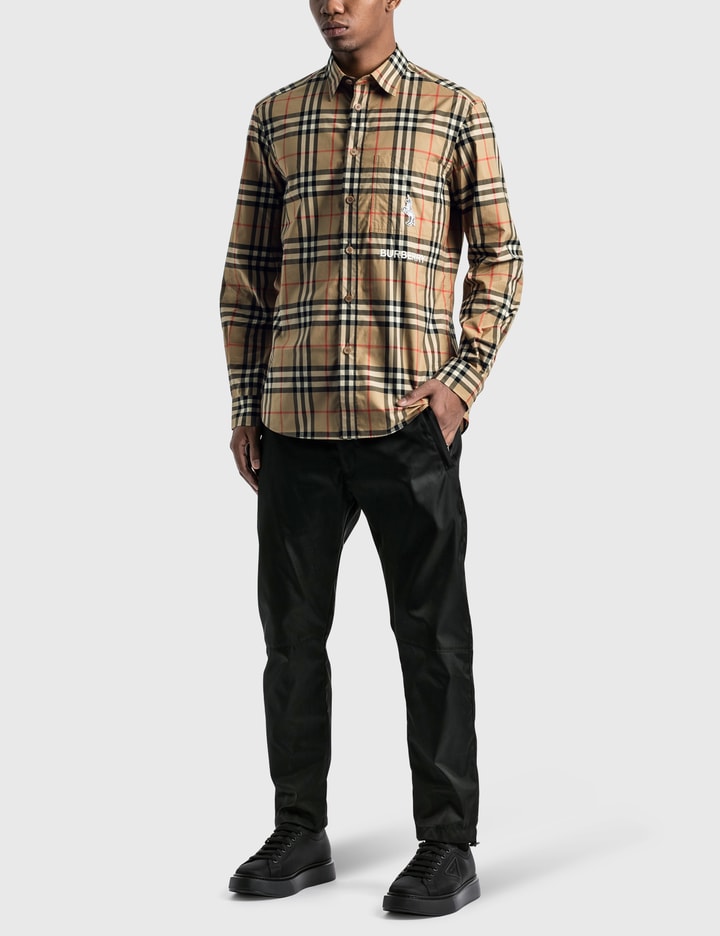 Classic Fit Zebra Appliqué Check Cotton Shirt Placeholder Image