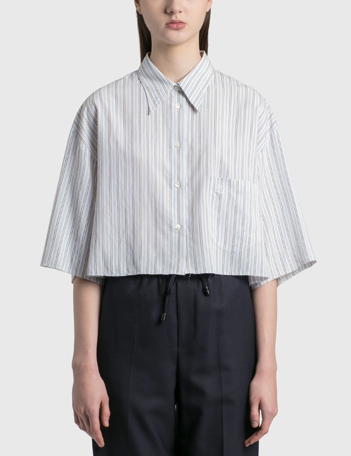 vogn Stranden spille klaver MM6 Maison Margiela - Poplin Cotton Cropped Shirt | HBX - Globally Curated  Fashion and Lifestyle by Hypebeast