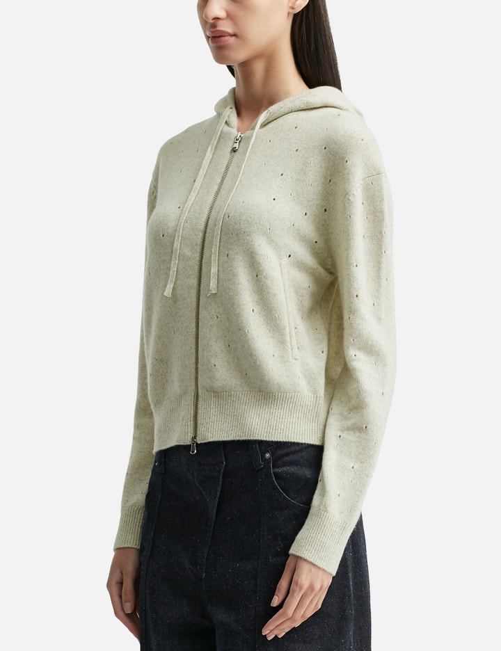 Eyelet Knit Hood Zip Up Placeholder Image