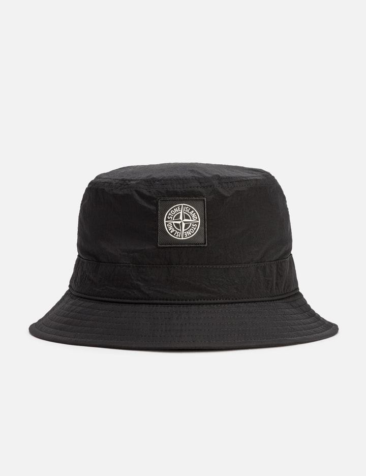 Stone Island Econyl® Regenerated Nylon Bucket Hat In Black