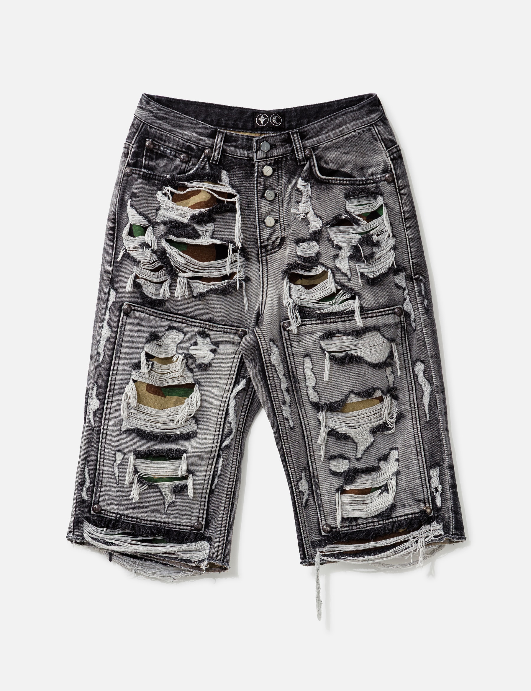 Hell Camo Denim Shorts view 19