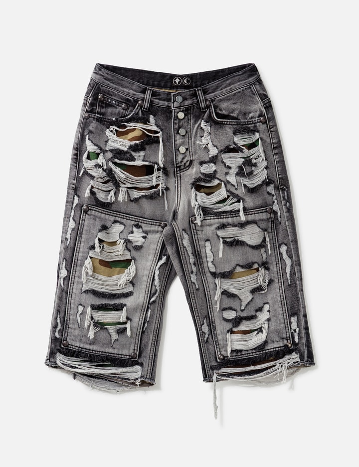 Hell Camo Denim Shorts Placeholder Image
