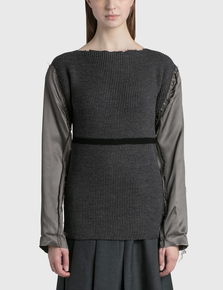 Raw Neckline Wool Sweater Placeholder Image