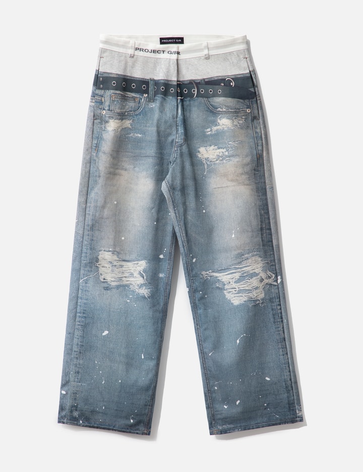 TROMPE-L'ŒIL DENIM PANTS Placeholder Image