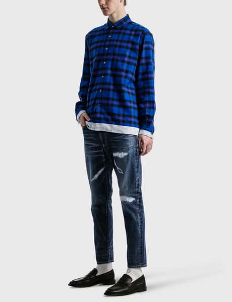 uniform experiment - Line Flannel Shirt | HBX - Globally Curated 