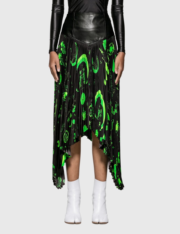 Graphic Print Pleated Skirt Placeholder Image