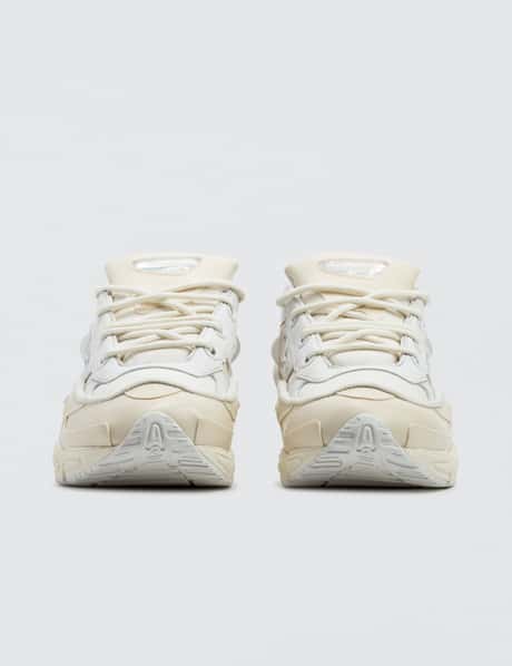 adidas gazelle silver green womens ADIDAS x RAF SIMONS Size 10 Ozweego Bunny White Cream Leather Canvas Runner  Sneakers main image 0