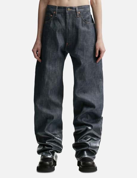 Maison Margiela Lacquered Turn-up Jeans