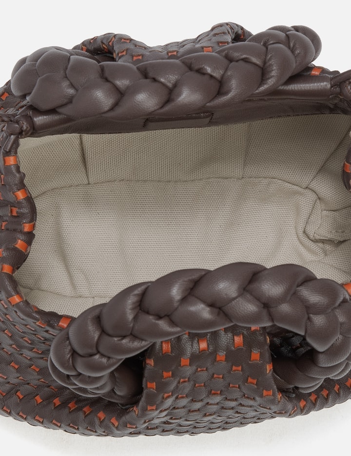 Bombon Woven Leather Crossbody Bag
