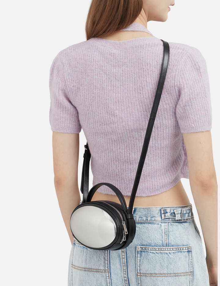 Shop Alexander Wang Dome Small Crackled Patent Leather Crossbody Bag In Black