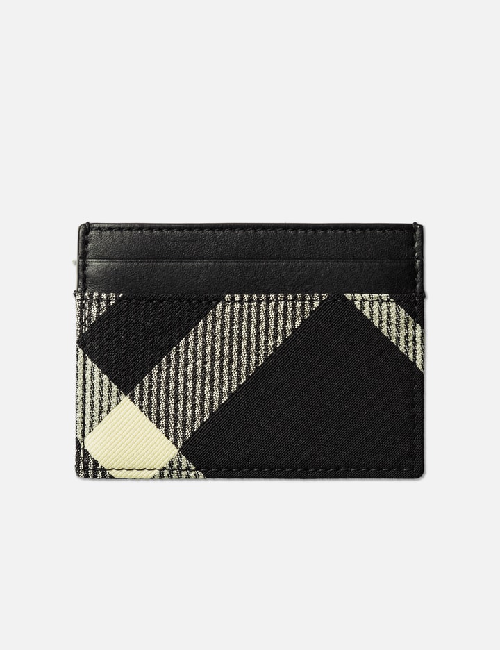 Shop Burberry Check Card Case In Black