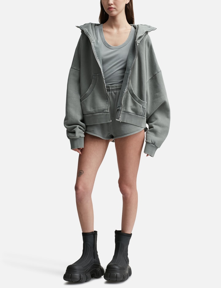 Shop Entire Studios Full Zip Hoodie In Grey