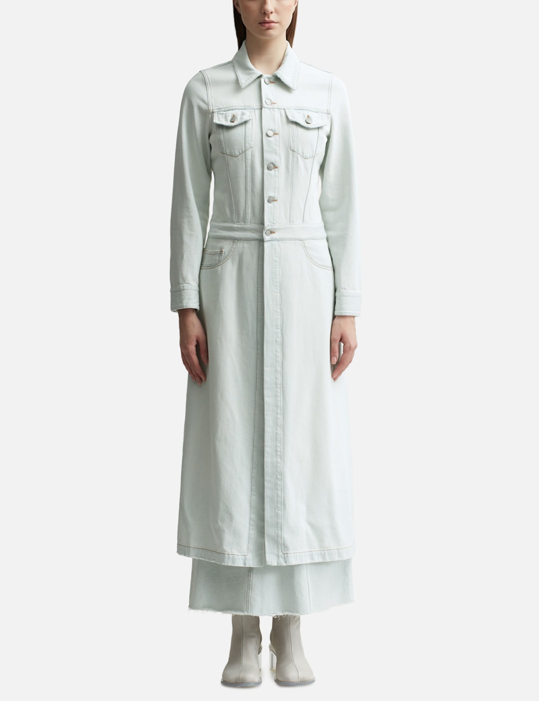 Lightweight Long Denim Coat view 13