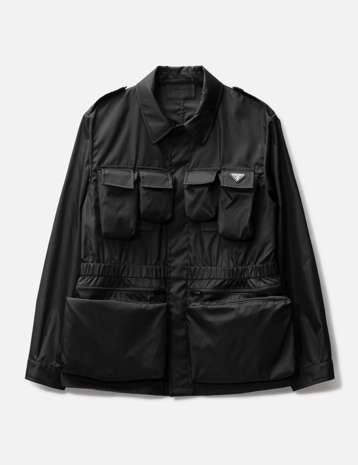 Prada Re-nylon Safari Jacket In Black