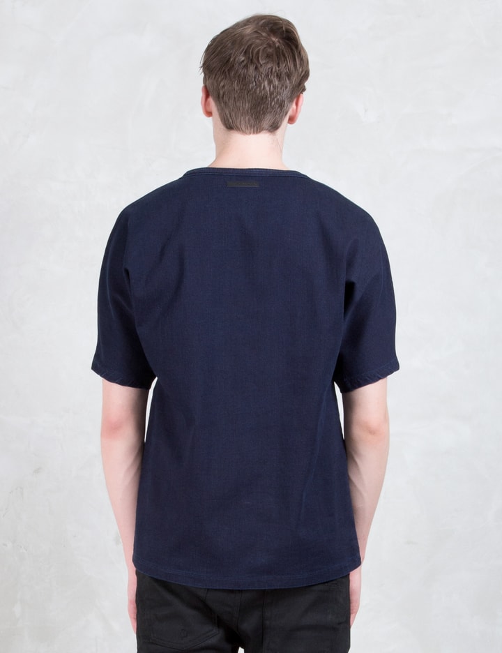 Taster-gasset Blue Denim Knit Effect T-Shirt Placeholder Image