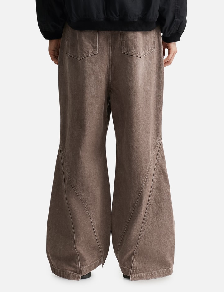 Wide Denim Damaged Trousers Placeholder Image