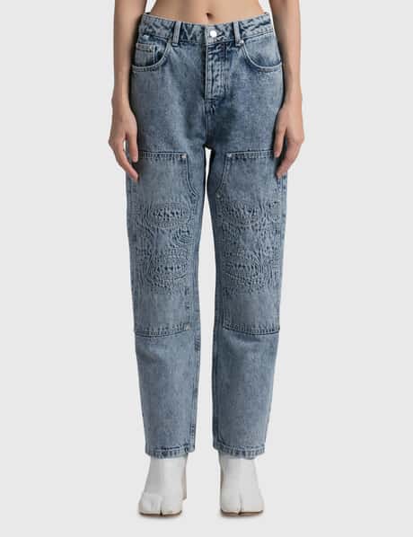 House of Sunny MENS LOW RISE LOOSE DENIM W/FRONT PATCHES & EMB