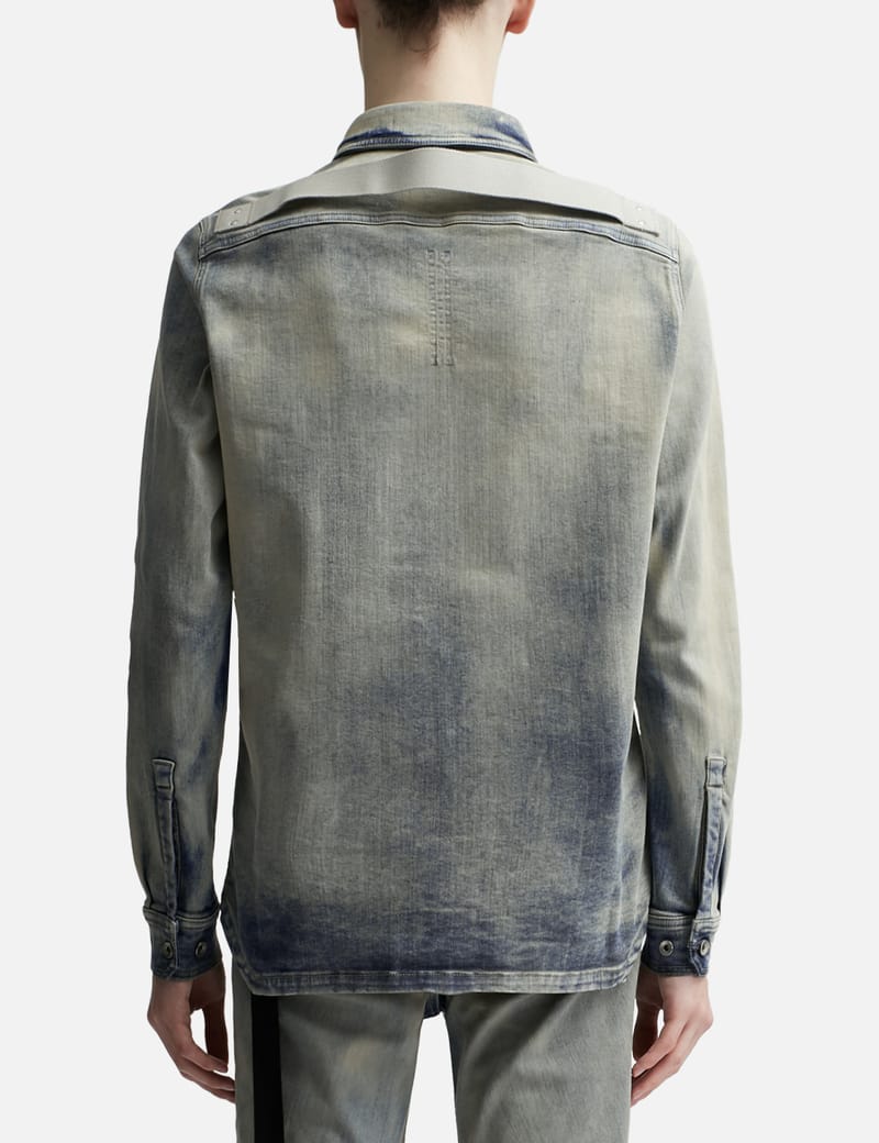 Drkshdw Cargo Outershirt jacket カーゴジャケット Rick Owens Outershirt Blue Garmentory 16oz