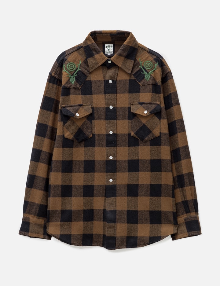 Shop South2 West8 Western Shirt In Brown