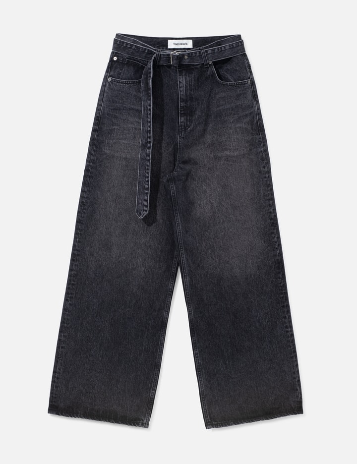 Tonywack Wide-Leg Belted Denim Jeans