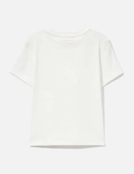 White Squirrel Printed Stretch Short Sleeve Top view 8