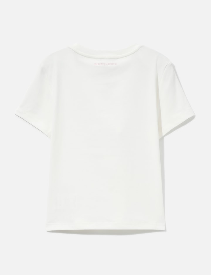 White Squirrel Printed Stretch Short Sleeve Top