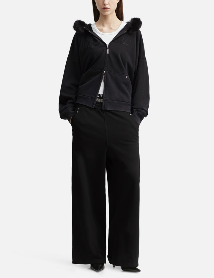 Thought We Friends "Nyra" Zip-Up Hoodie With Detachable Fur Trim Hood