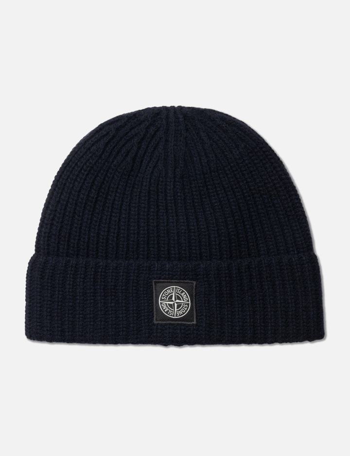 Stone Island Light RWS Geelong Wool Ribbed Knit Beanie