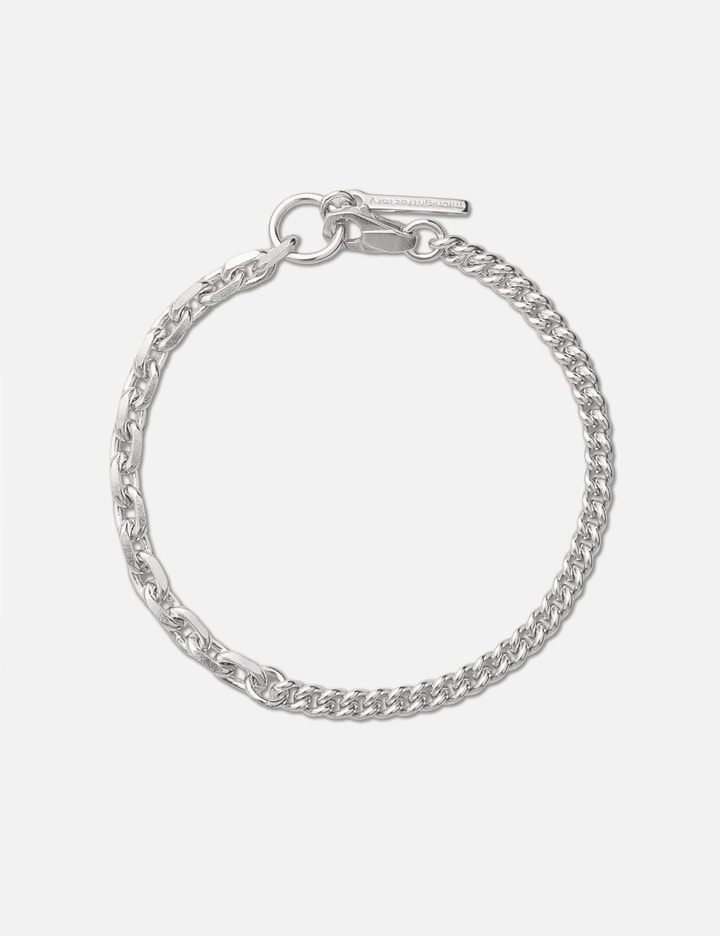 Curb Chain with Cable Silver Chain Bracelet Placeholder Image