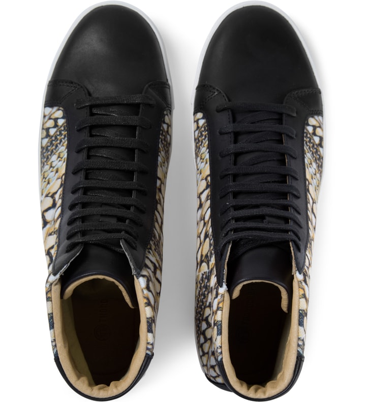 Black/Gold Chain Logan High Top Sneakers Placeholder Image