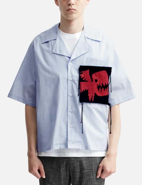Charles Jeffrey Loverboy - Hawaiian Shirt With Knit Patch 