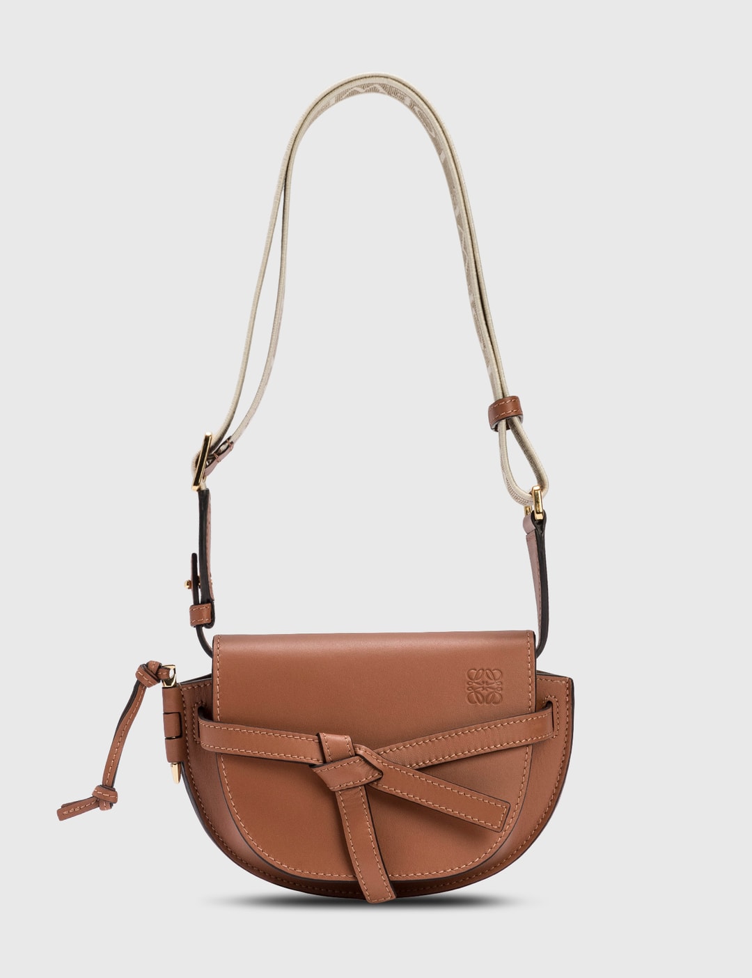 Loewe Pre-owned Gate Pocket Leather Crossbody Bag - Brown